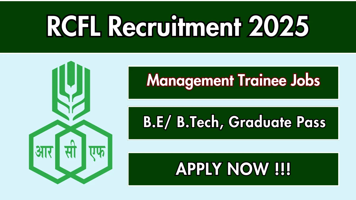 RCFL Management Trainee Recruitment 2025