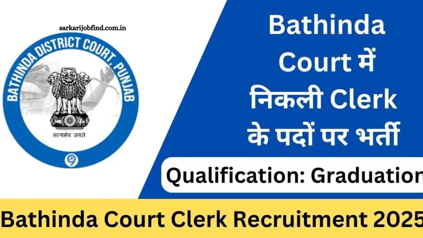 Bathinda Court Clerk Recruitment